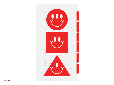 9 / 15 Shapes aliens evolve happy red shapes smile smiley squares