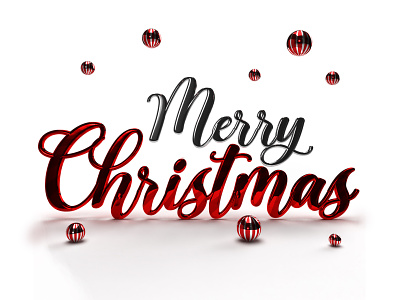 Merry Christmas Calligraphy with 3d Christmas Balls 3d chirstmas ball 3d christmas chirstmas calligraphy christmas 3d christmas ball christmas text christmas typography merry christmas