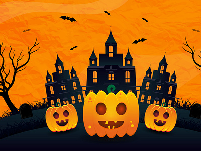 Halloween graveyard 2022 Scary pumpkin Background