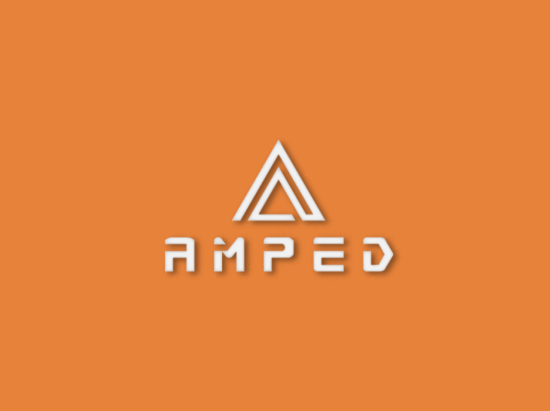 amped branding design flat illustration minimal modern