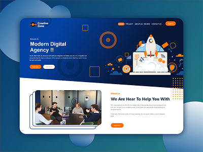 Landing Page Creative Agency animation branding design graphic design ui uidesign uxdesign web webdesign website