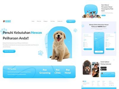 Pet Shop Website animal pet pet shop uiux web web design website website designer