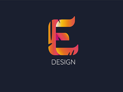 E letter design burning e letter design