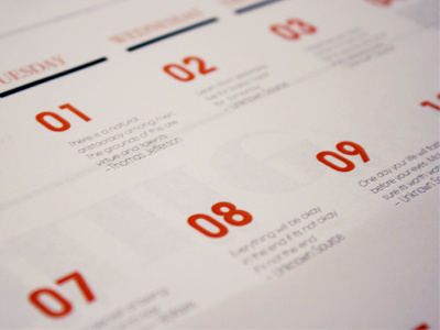 'Did you know? Fact Calendar' calendar typography