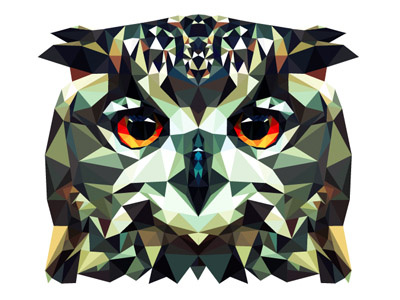 Owl animal colour hopelittle illustration illustrator owl triangles