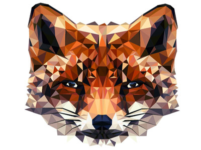 Fox animal colour fox hopelittle illustration illustrator triangles