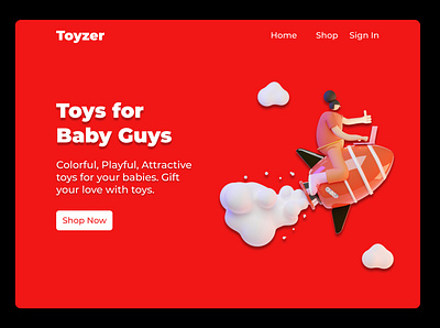 Toy Website design illustration ui web