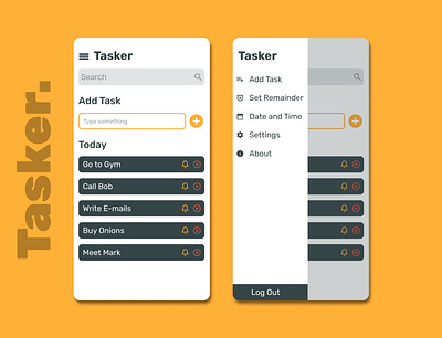 Tasker app design flat icon ui