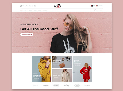 Fashion online shop design ui ux website
