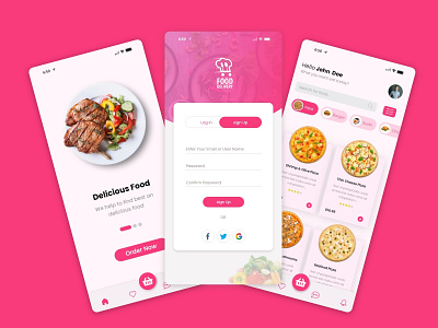 Food App app design food app ui ux