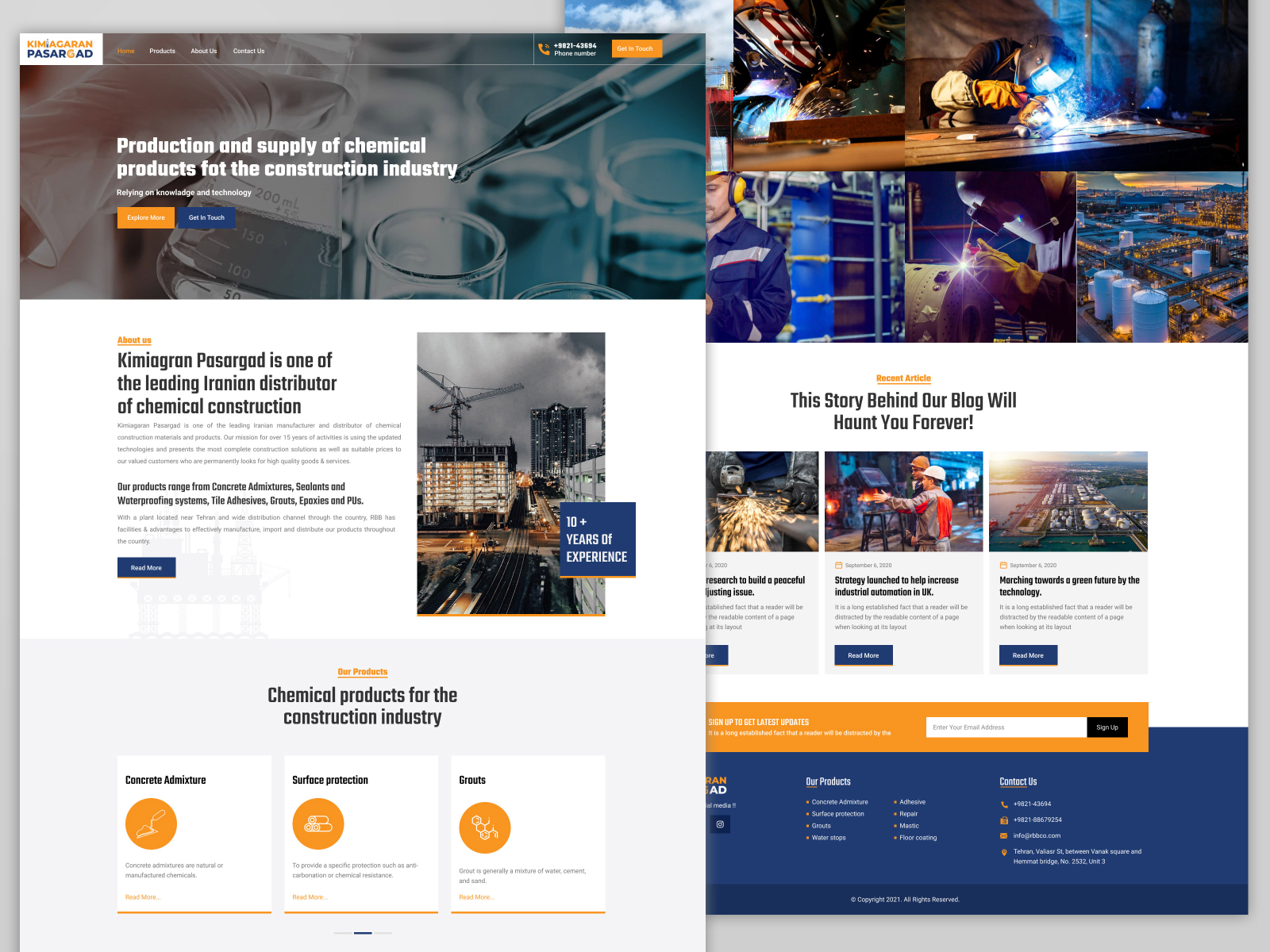 Industrial Website By Soheil Hemmasi On Dribbble