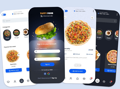 Food app app design ui ux