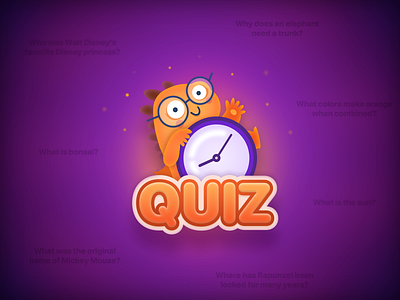 Nicola Quiz/Trivia animal art challenge dark dino dinosaur e learning education elearning game icon illustraion logo minimal pet purple purple logo sketch trivia