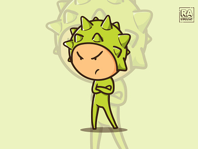 Durian Fruit Character cartoon character cartoon illustration cute design drawing durian fruit illustration logo vector