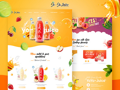 Yoyo Juice Ui Design design fruitjuicedesign photoshop uidesign uiux uxdesign web webdesign webdesigner website