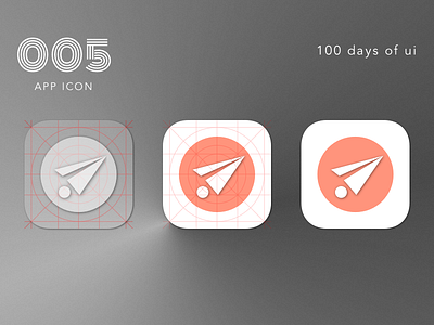 100 Days of UI - #005 App Icon dailyui design flat fun icon interface ios iphone logo paper ui ux