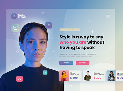 Fashion brand eCommerce landing page artificialintelligence branding delivery design ecommerce giga tech illustration landing page ui ui design user experience