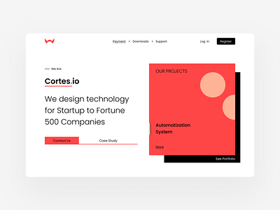 Cortes.io - Web application design app design ui ux web website