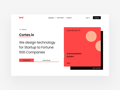 Cortes.io - Web application design