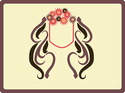 Girl branding design icon illustration logo vector