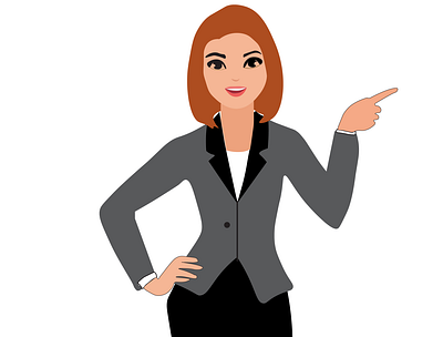 Me a confident lady icon illustration vector