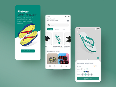 Sandals App app design ui