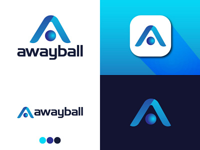 AwayBall Logo app branding design icon illustration lettermark logo logo minimal minimalist typography ui ui design ux vector wordmark logo