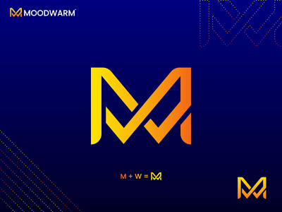 MW Lettermark Logo app branding design icon illustration lettermark logo logo logodesign logotype m letter logo minimal minimalist mw letter logo sketch typography wordmark logo