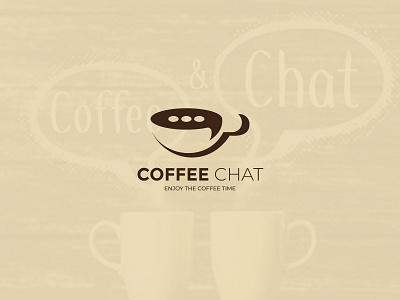 Coffee Chat Logo branding chat logo coffee chat coffee logo design illustration lettermark logo logo minimal minimalist typography ui wordmark logo