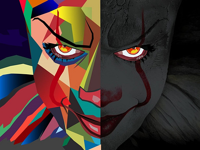 Pennywise Wpap Art art design illustration joker pennywise wpap