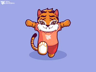 Animal Tiger Chibi Mascot Character 2 animal character chibi design illustration logo mascot mascotlogo tiger vector