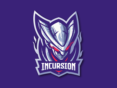 Mascot Logo INCURSIO esport logo esports game gaming logo illustration mascot mascotlogo vector