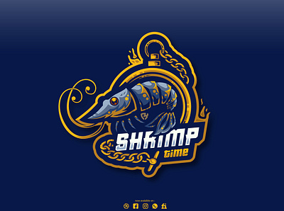 SHRIMP Mascot Logo for client SHRIMP TIME character esport logo esports game gaming logo illustration logo mascot mascotlogo vector