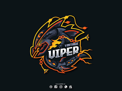 Vintage VIPER illustration mascot mascotlogo