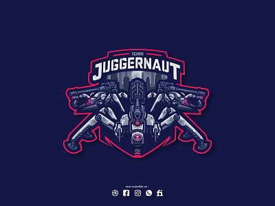 Juggernaut Eighty Six 86 character graphic design logo mascot