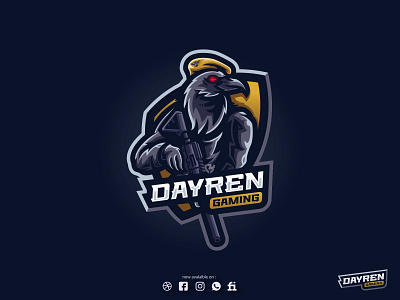 Raven Mascot logo character design esports illustration logo mascot mascotlogo vector