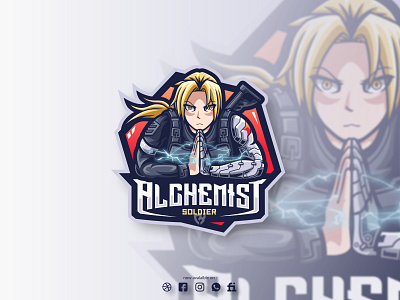 Alchemist Soldier esport logo esports logo logo sport mascot mascot character mascot logo twitch logo youtube channel