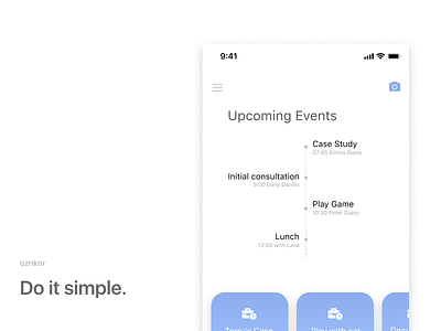 Do it simple. application blue design list mobile simple ui