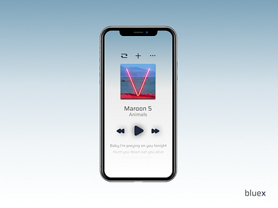 bluex music player maroon5 music player x