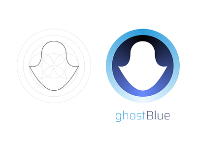 ghostBlue app blue design ghost logo