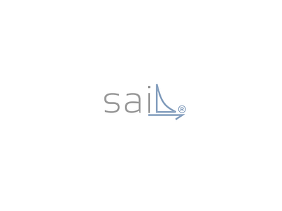 sail. blue brand design logo sail simple ui