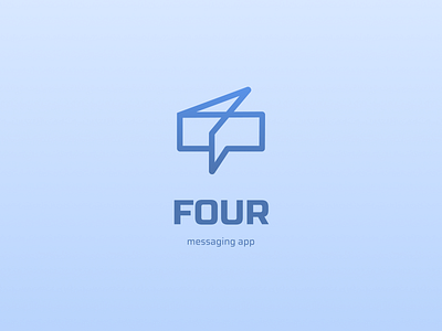 FOUR Messaging App app application blue brand design dribbble logo mobile simple