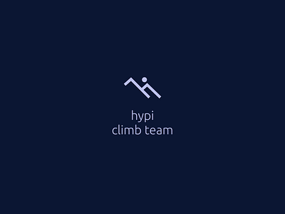 Hypi Climb Team blue brand design logo simple