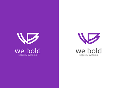 We Bold Security application brand design dribbble logo mobile simple vector