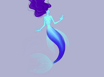 Mermaid art illustration ui ux