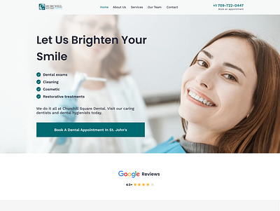 Churchill Square Dental Website Design design web