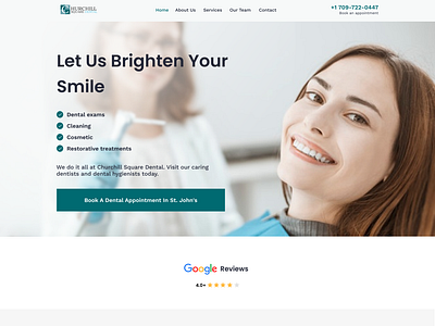 Churchill Square Dental Website Design