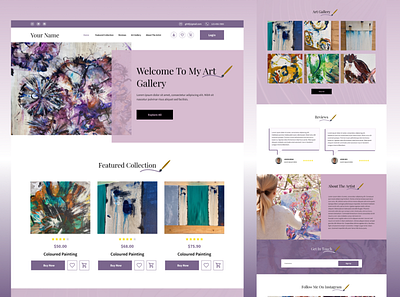 Art Gallery art colours design gallery product purple sell web website