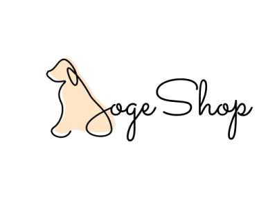DogeShop design dog lines logo minimal shop