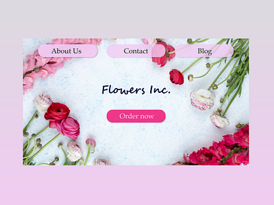 FlowerShopHomePage design flowers flowershop homepage pink ui ux web website website design welcome page